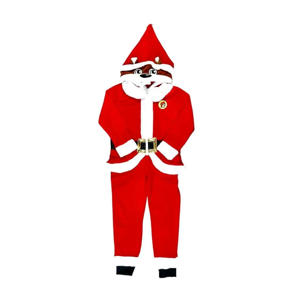 NEW Buc-ee’s Youth Santa Claus Fleece Union Suit Christmas‎ Pajamas Holiday